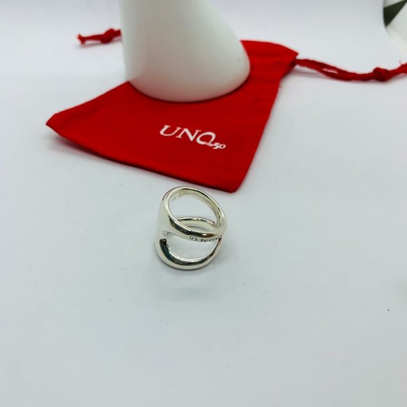 Uno de 50 Ring- SHORTCUT Ring Silver-Plated Metal Ring Women Jewelry Gift size 8 - Picture 6 of 12